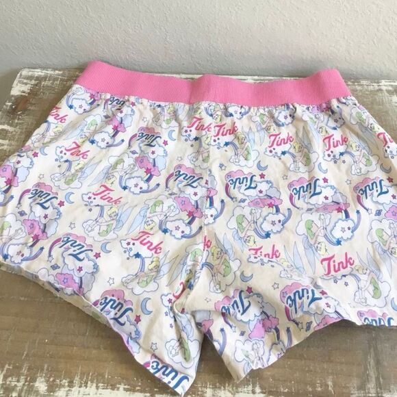 Disney Vintage Y2K VTG 2000s Tinker Bell McBling Graphic PJ Short Shorts Large - Picture 5 of 8